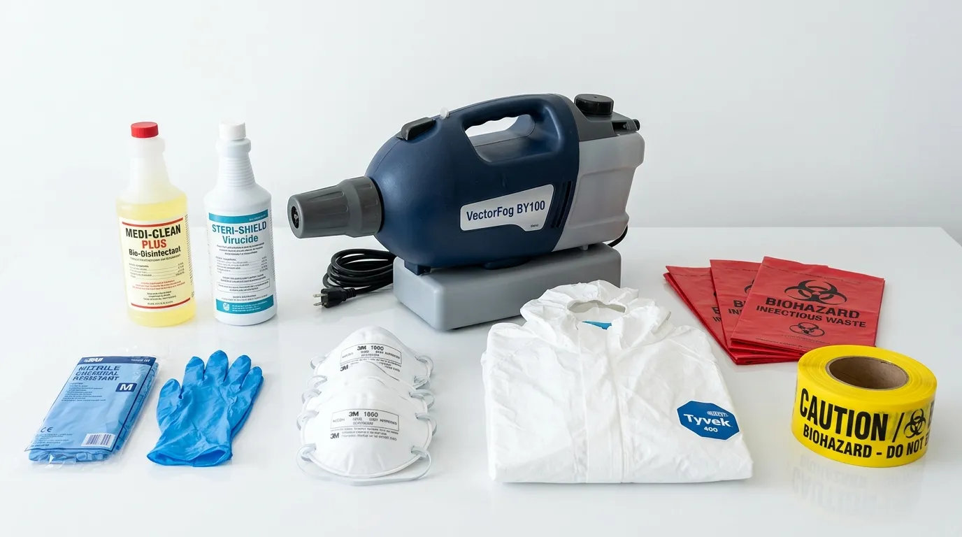 Professional biohazard remediation crew working in Allendale