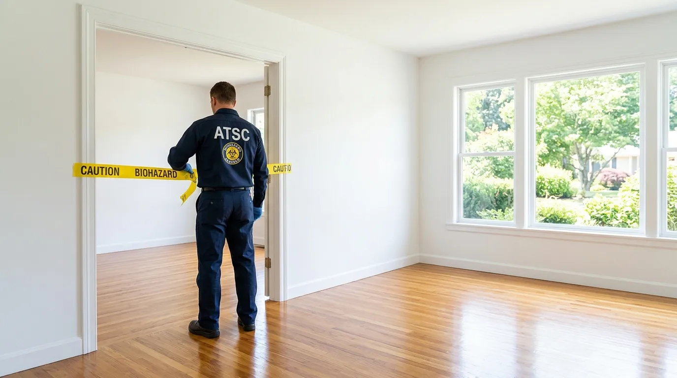Certified biohazard cleanup crew performing Crime Scene Cleanup in Allendale